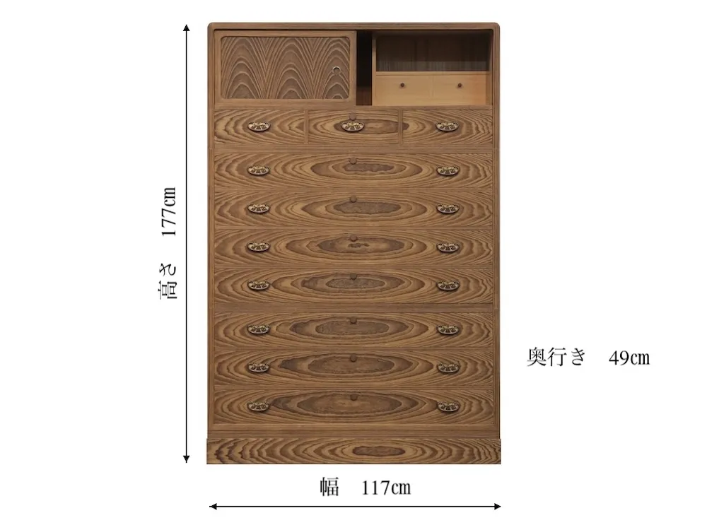 焼桐たんすのサイズ