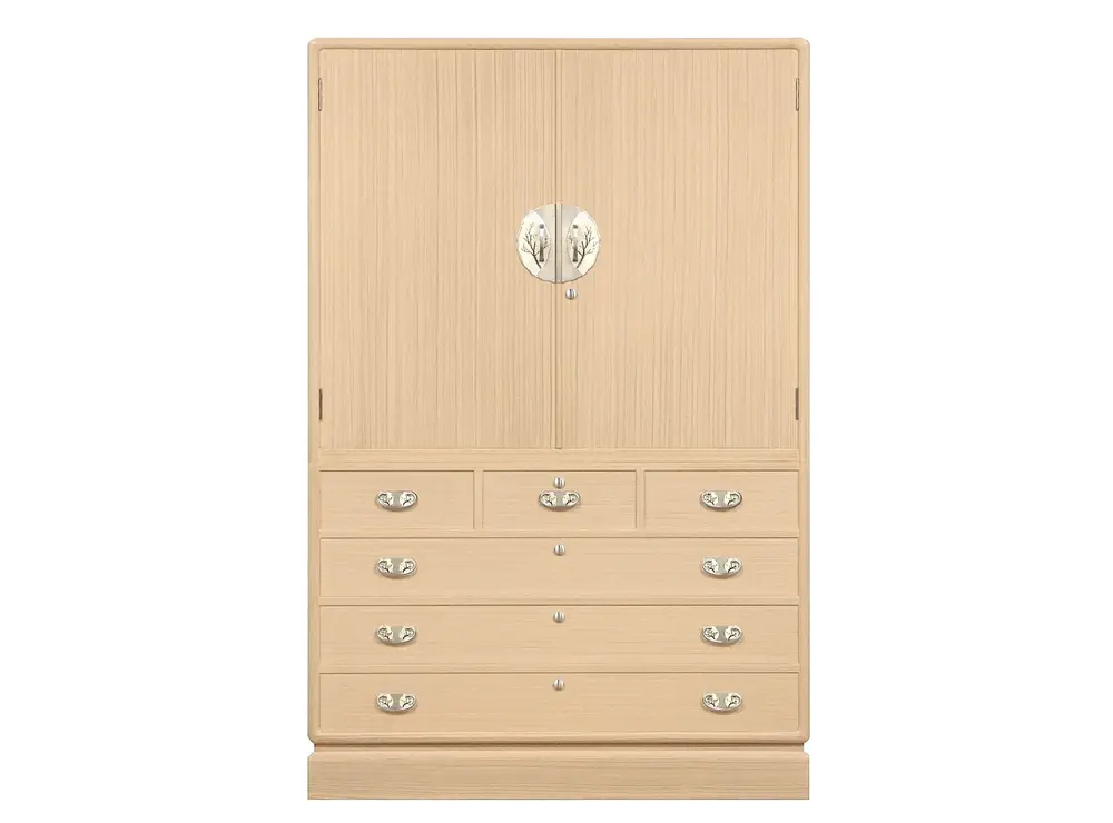 和たんす：丸面型大戸<br />size Ｗ1165 Ｄ490 Ｈ1780