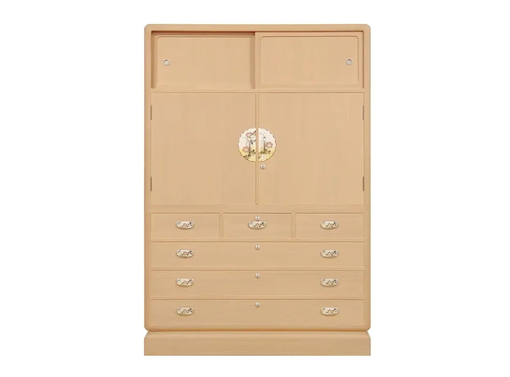 和たんす：大丸面四方丸型<br />size Ｗ1180 Ｄ490 Ｈ1765